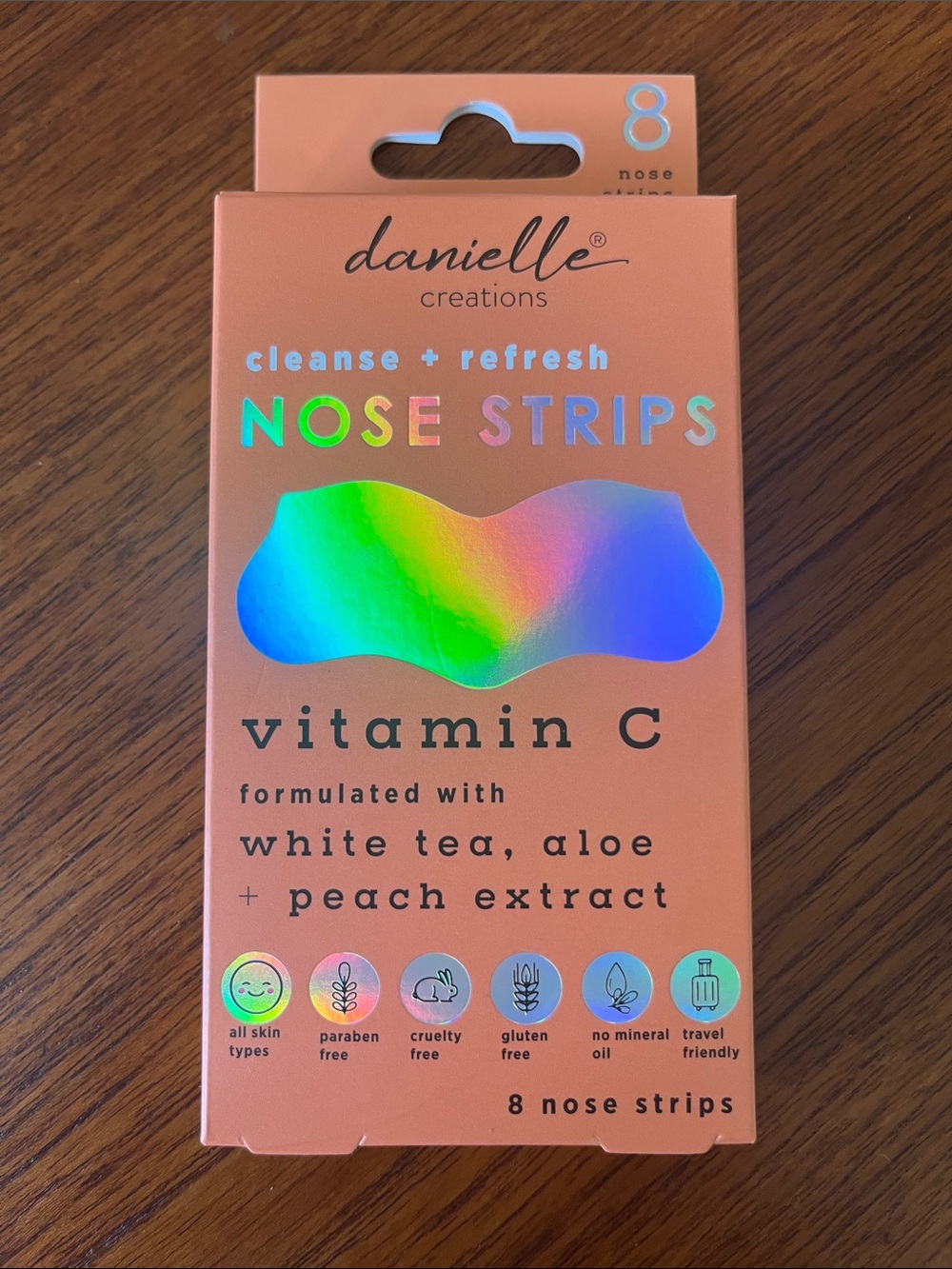 danielle creations Vitamin C Nose Strips – Peach (8 Count)